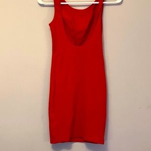 Beautiful low back bodycon dress. Sheer V in frint